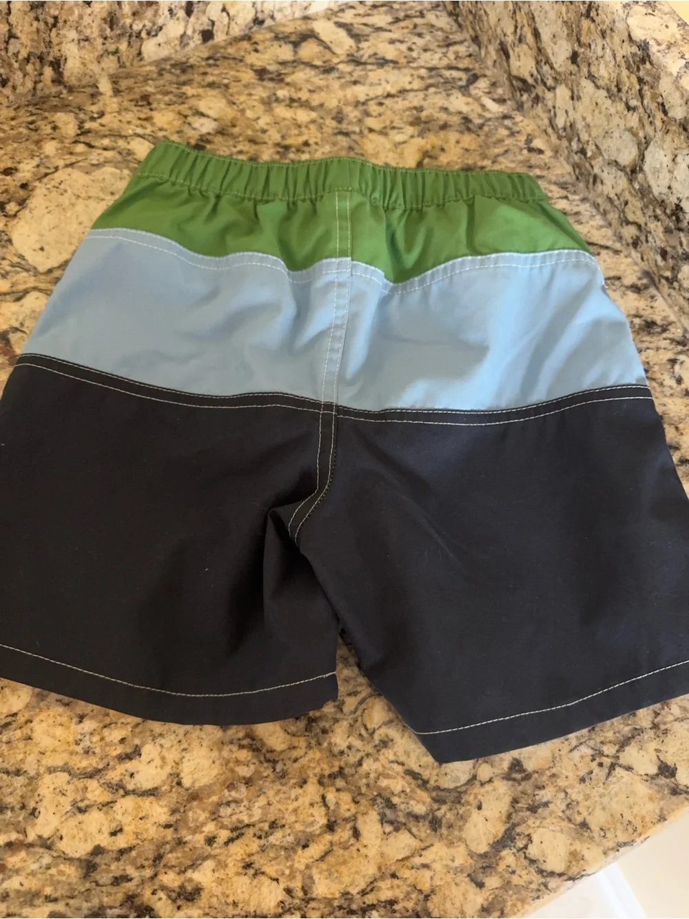 Boys baby Gap  Colorblock Swim Shorts — Green, Light Blue & Black